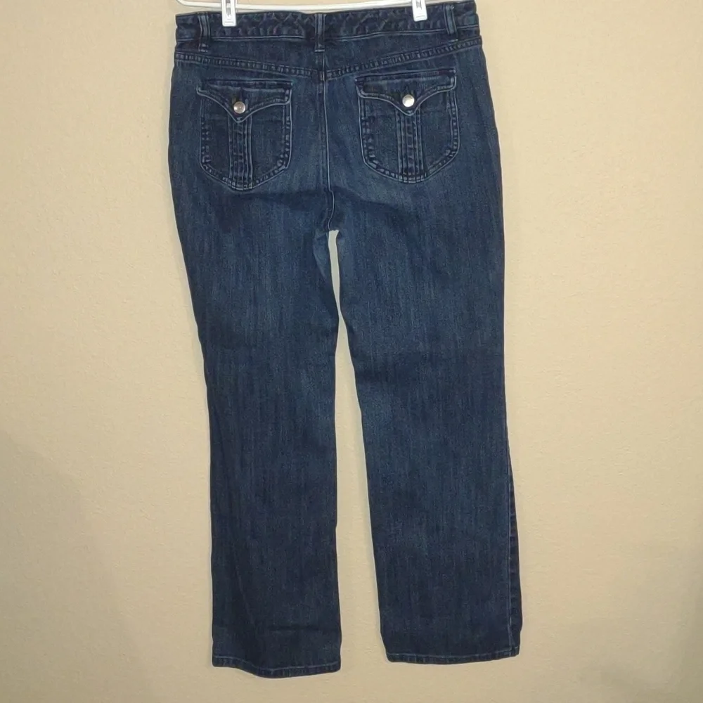Liz & Co Straight Leg Stretch Jeans Size 12